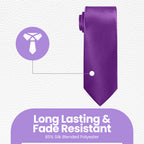 Dark Purple Tie and Handkerchief