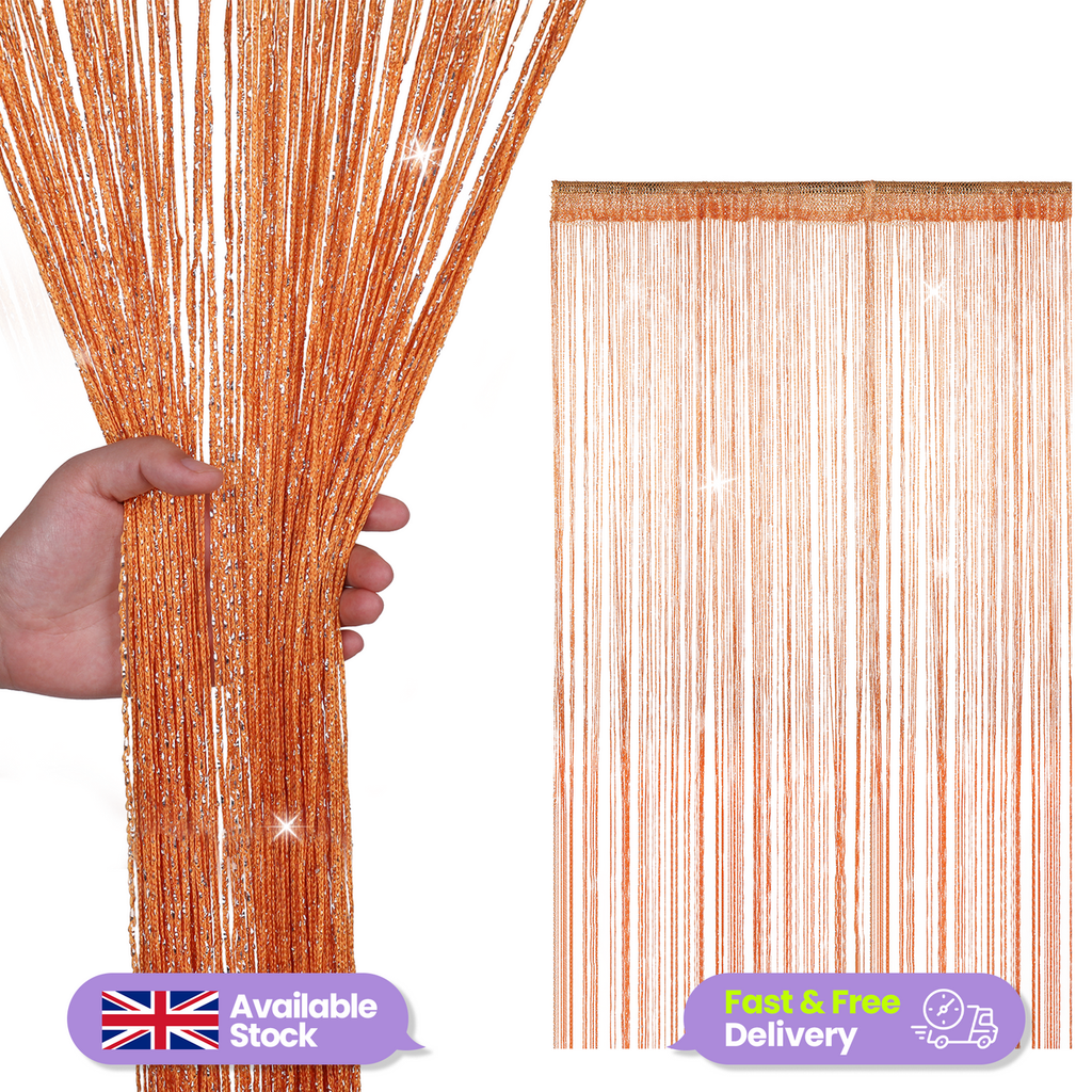String Curtain Panel - Orange