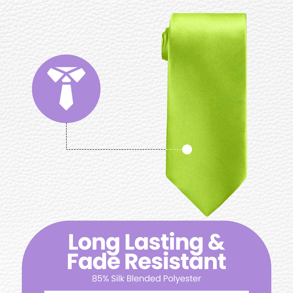 Lime Green Tie and Handkerchief