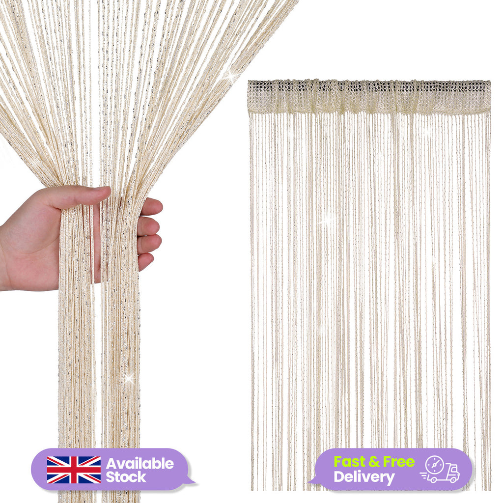 String Curtain Panel - Beige