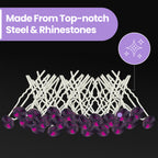 Crystal Hair Pins - 10pcs