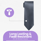 Light Grey Tie and Handkerchief