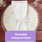 Round Charger Plate - Clear with Clear Beads x 6