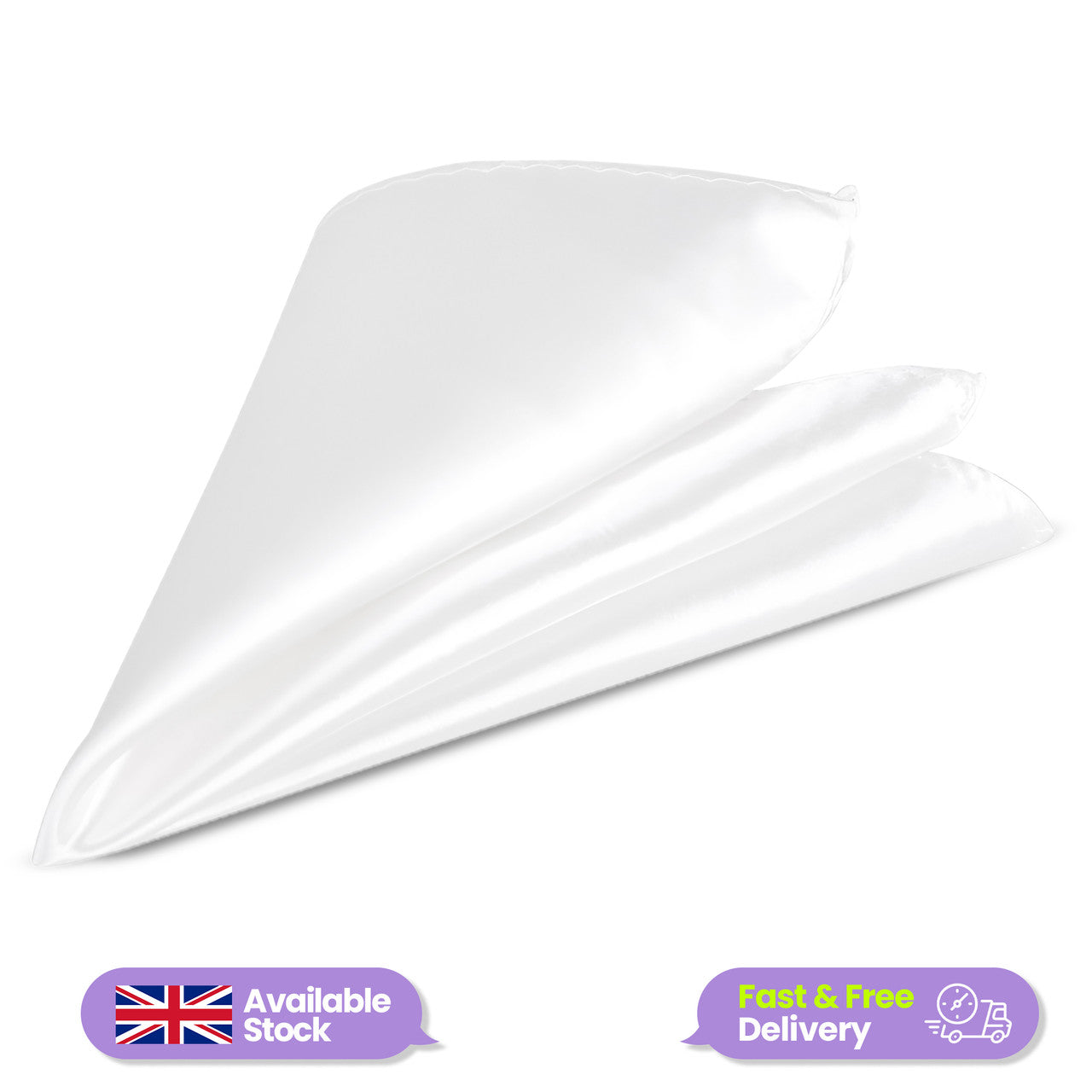 Pocket Square Handkerchief - White