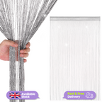 String Curtain Panel - Dark Silver