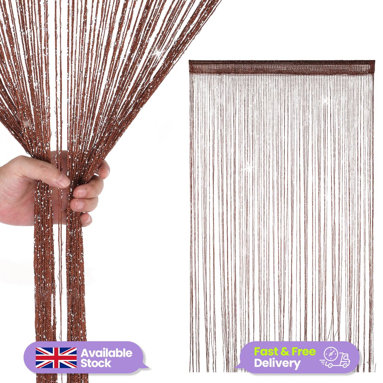 String Curtain Panel - Dark Burgundy