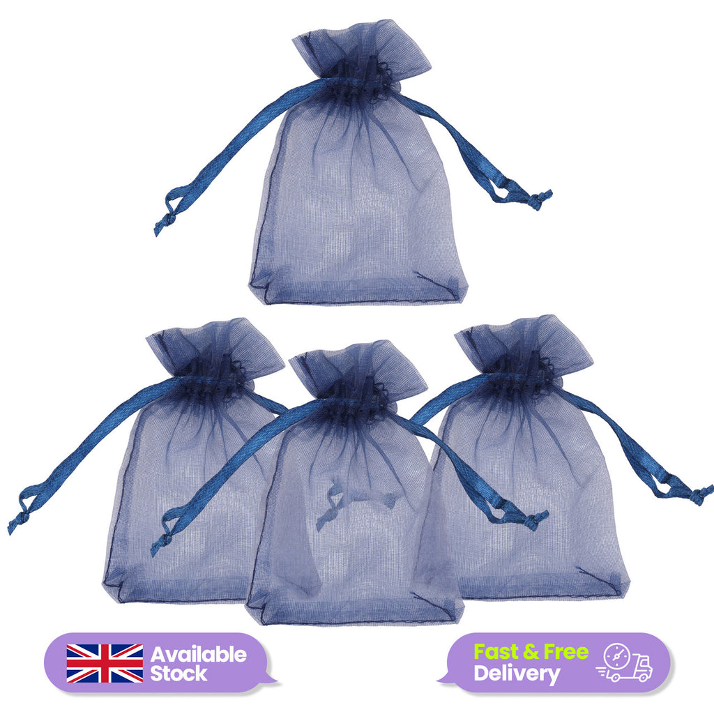 Organza Bags - 7cm x 9cm - 100pcs - Navy
