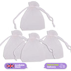 Organza Bags - 7cm x 9cm - 100pcs - White