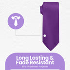 Purple Tie and Handkerchief