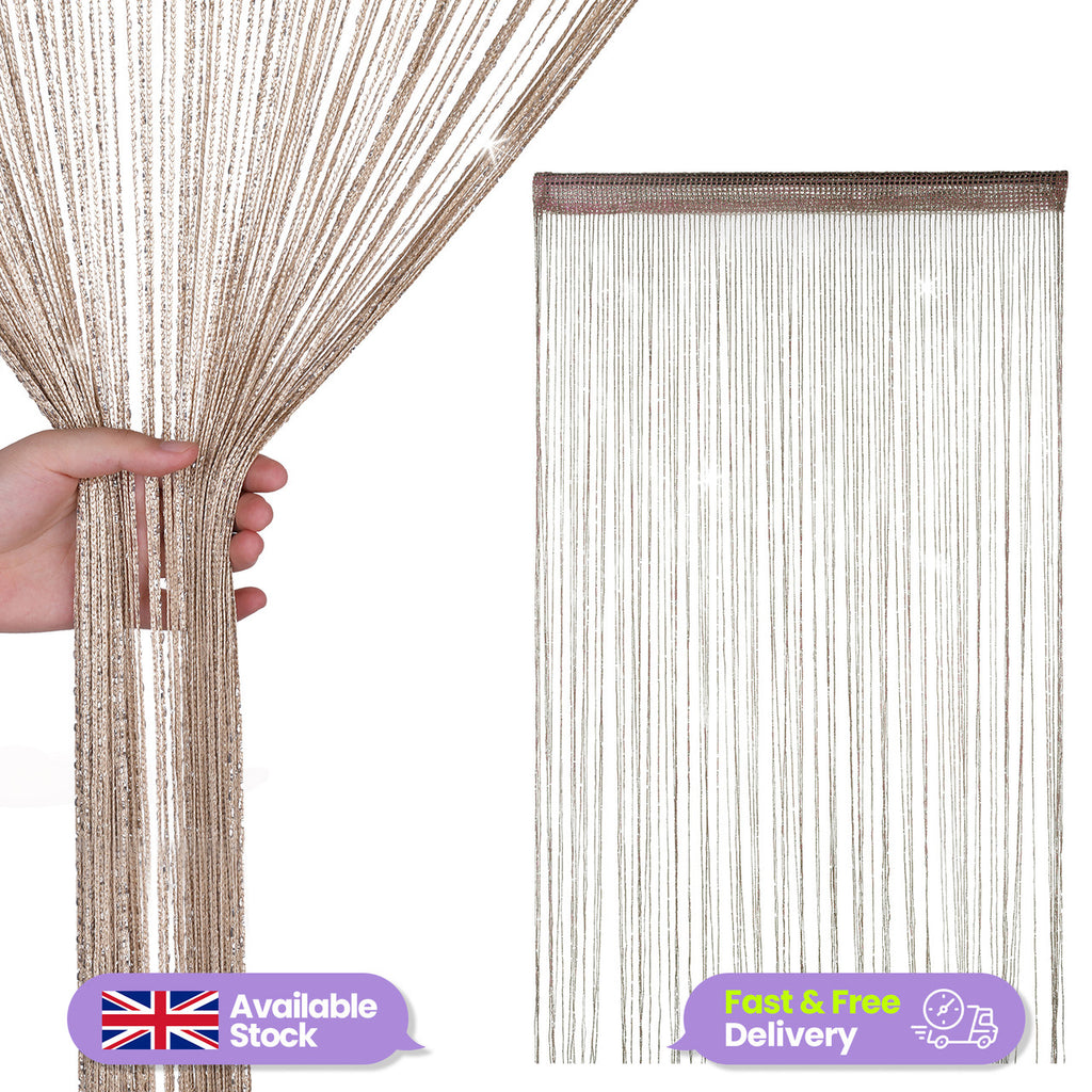 String Curtain Panel - Champagne