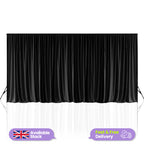 150GSM Ice Silk Photography Backdrop (No Swag) - Black