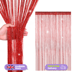 String Curtain Panel - Red