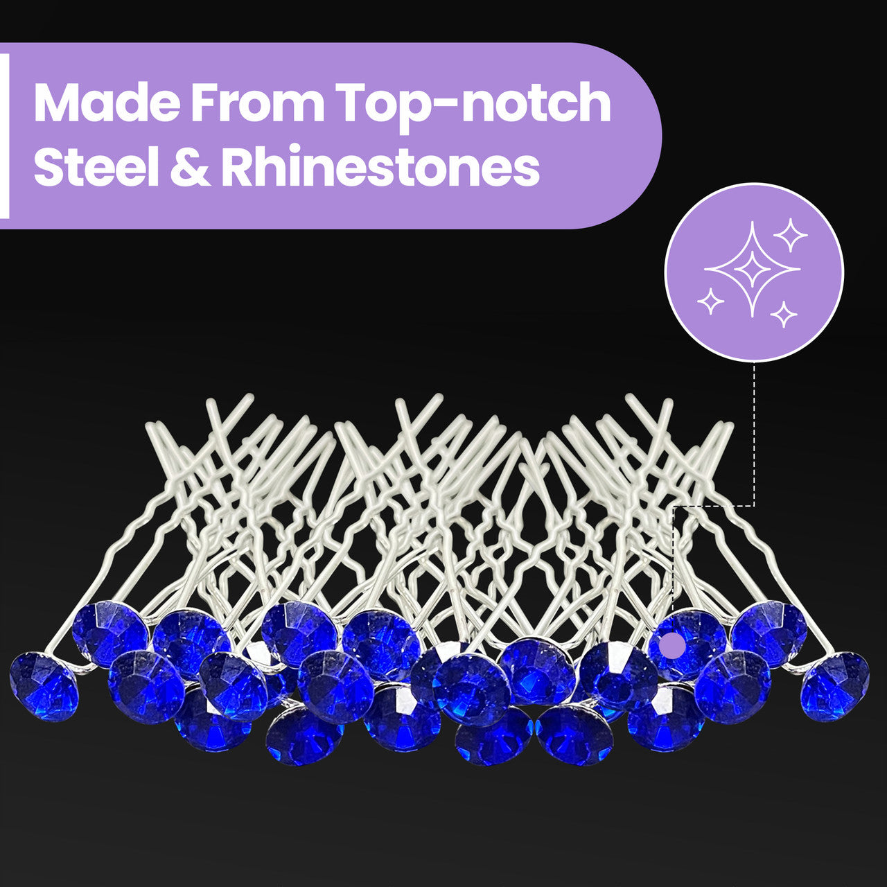 Crystal Hair Pins - 10pcs