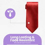 Deep Red Tie and Handkerchief