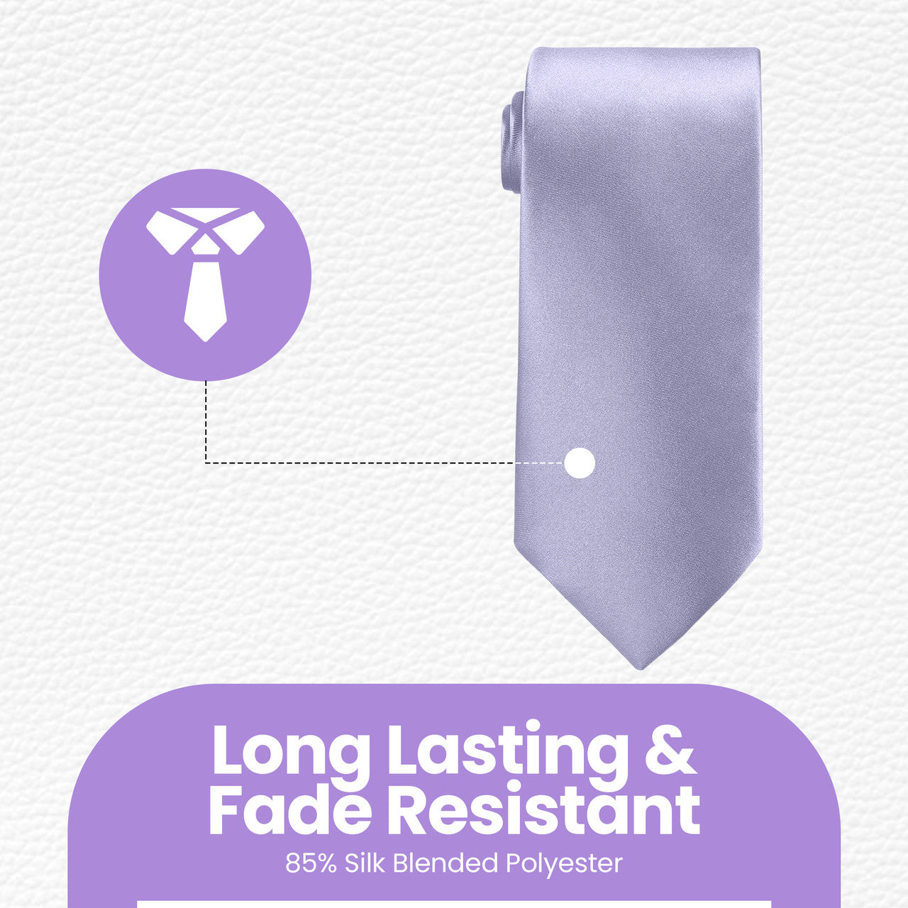 Lilac Purple Tie and Handkerchief