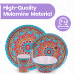 Moroccan Design Melamine BBQ and Party Set - 16pcs