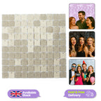 30x30cm Glitter Finish Sequin Wall Panel - Glitter Light Gold
