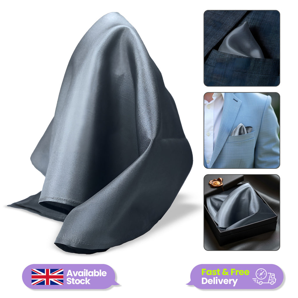 Pocket Square Handkerchief - Light Grey