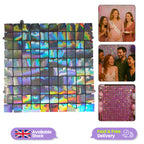 Square Sequin Wall Backdrop Panels - Silver