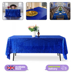 Sequin Rectangle Sparkly Tablecloth - Royal Blue