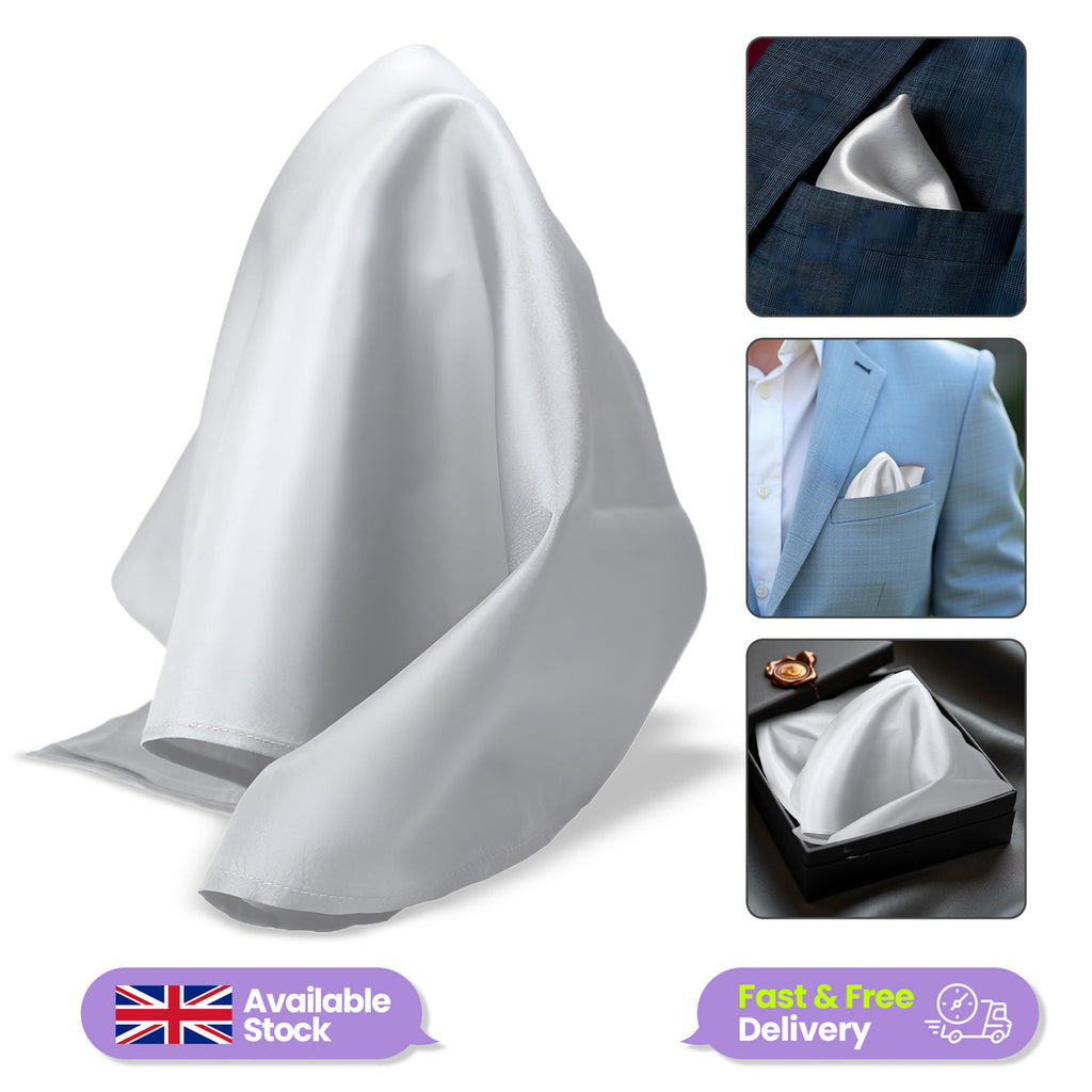 Pocket Square Handkerchief - Silver