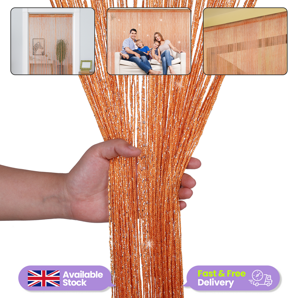 String Curtain Panel - Orange