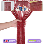 String Curtain Panel - Burgundy