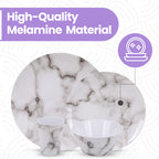 Marble Design Melamine BBQ and Party Set - 16pcs