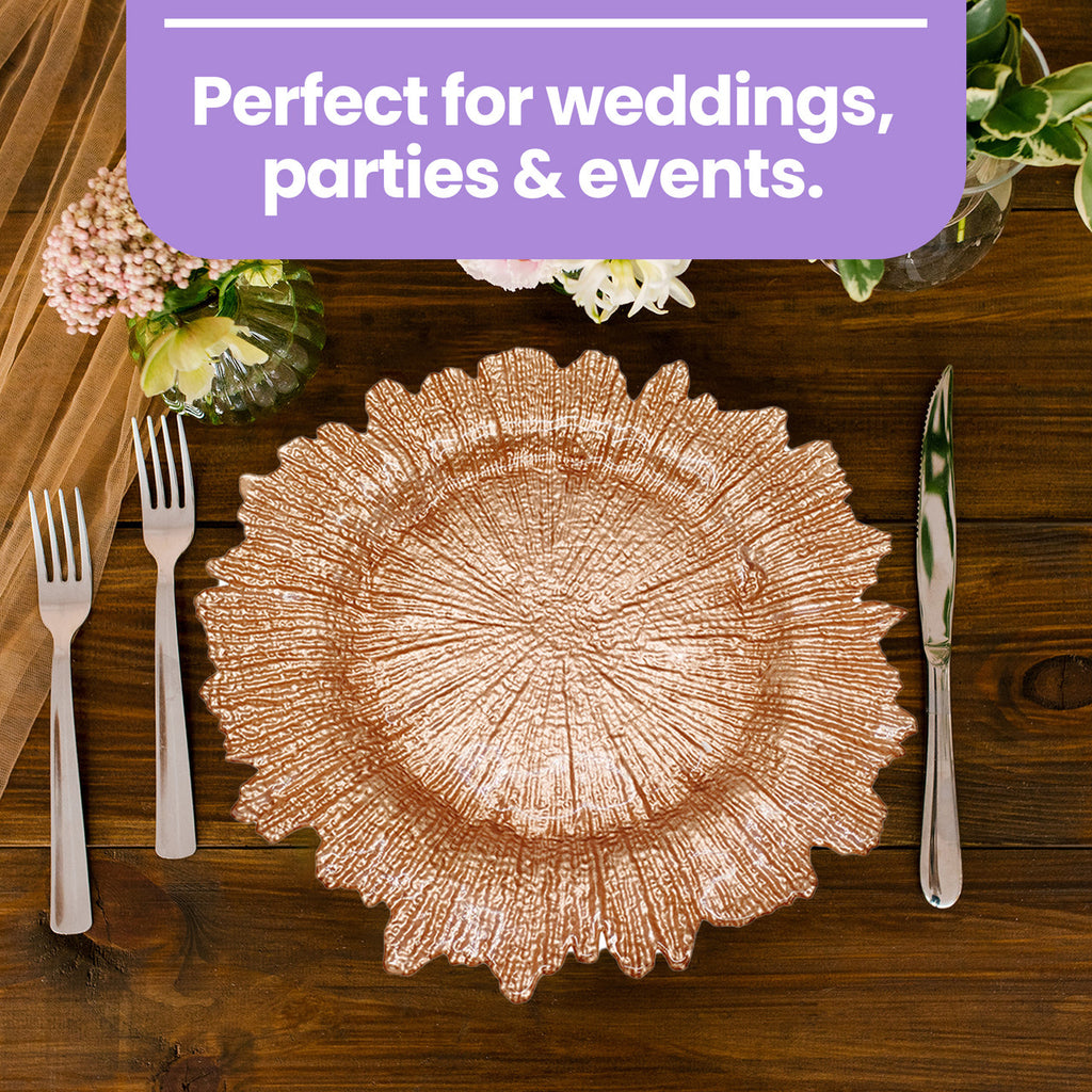 13" Round Charger Plate - Vintage Rose Gold