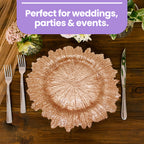 13" Round Charger Plate - Vintage Rose Gold