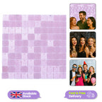 30x30cm Glitter Finish Sequin Wall Panel - Glitter Pink