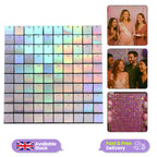 Square Sequin Wall Backdrop Panels - Rainbow