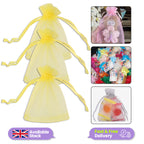 Organza Bags - 7cm x 9cm - 100pcs - Yellow