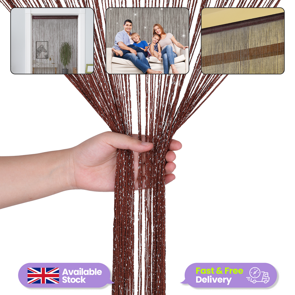 String Curtain Panel - Coffee