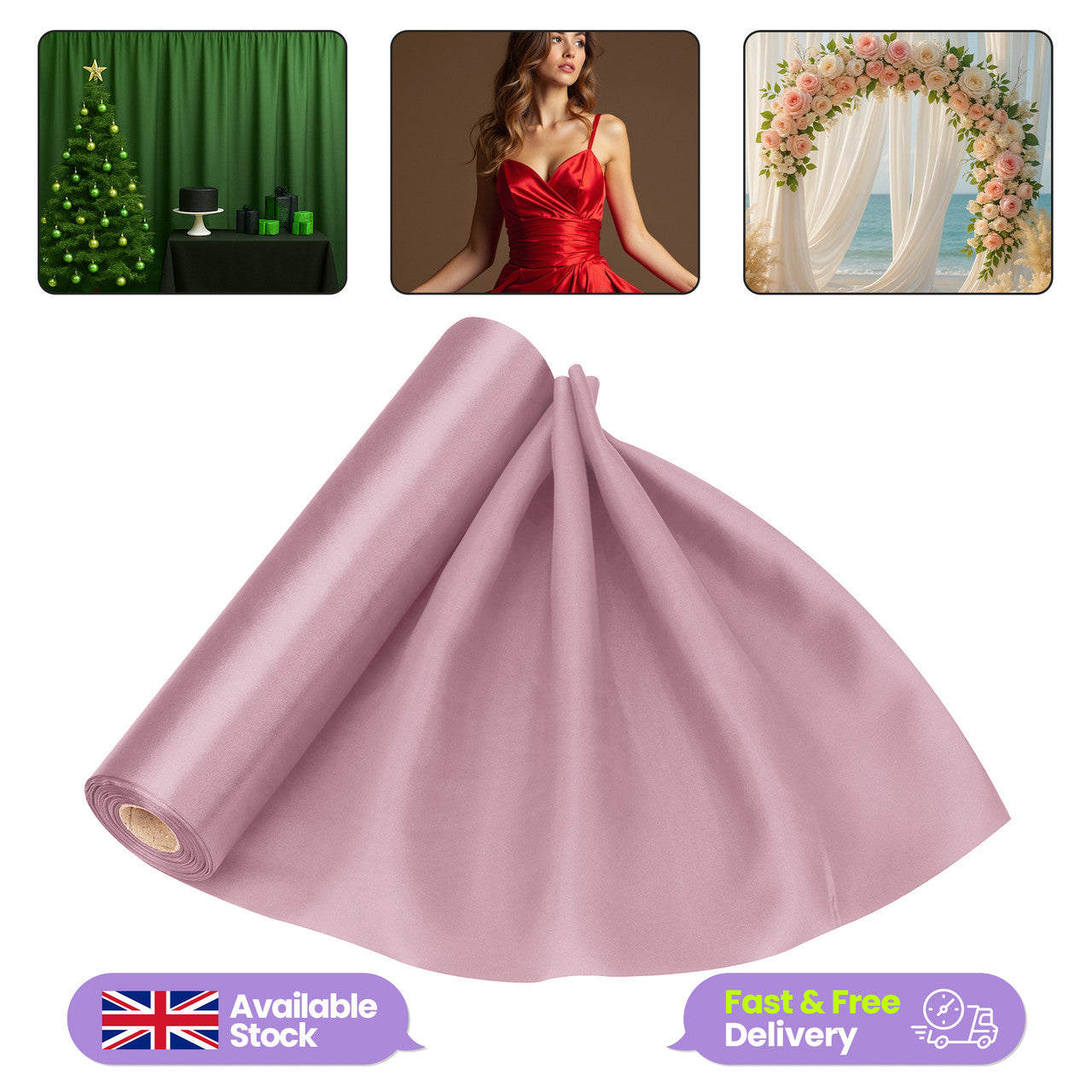Satin Roll - Baby Pink