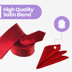 Deep Red Tie and Handkerchief