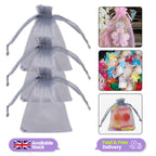 Organza Bags - 7cm x 9cm - 100pcs - Grey