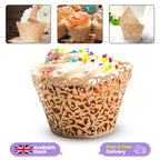 25x Laser Cut Cupcake Wrappers - Ivory
