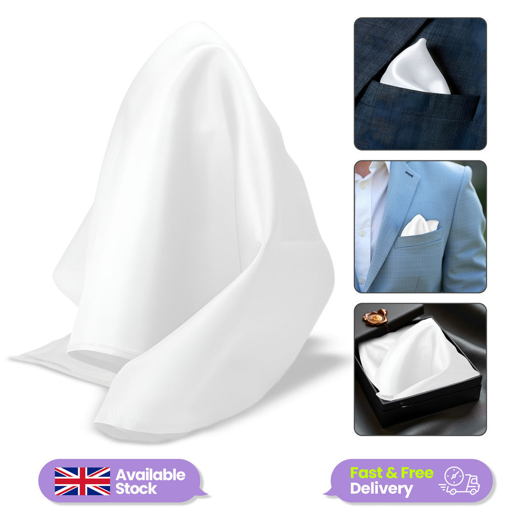 Pocket Square Handkerchief - White