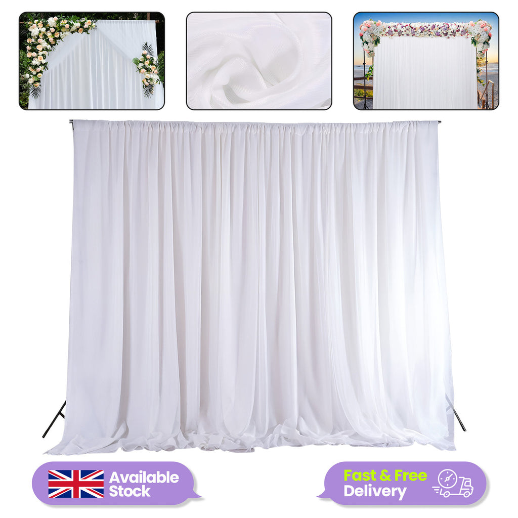 100GSM Ice Silk Photography Backdrop (No Swag) - White