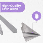 Silver Tie and Handkerchief