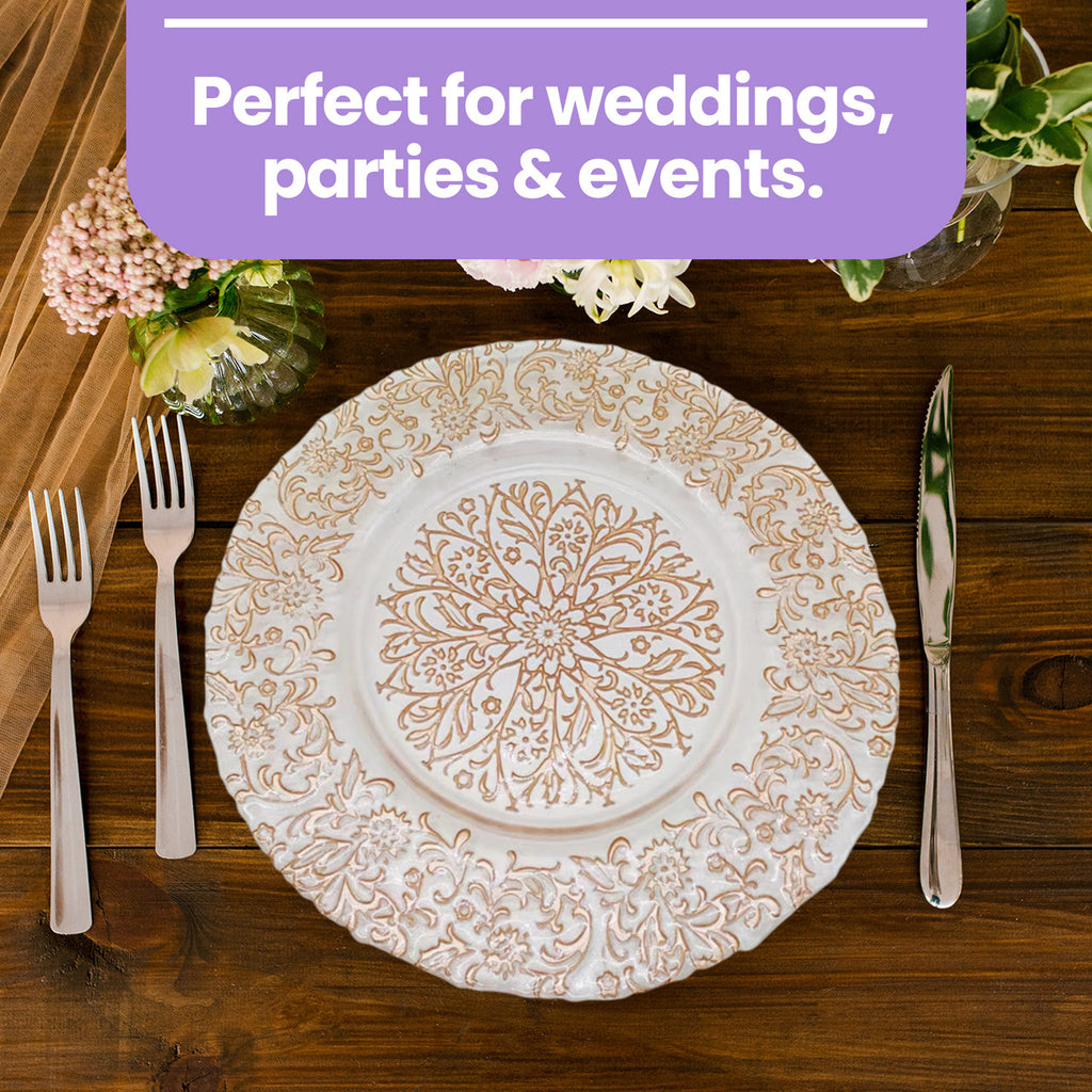 Round Charger Plate - Royal Rose Gold x 6
