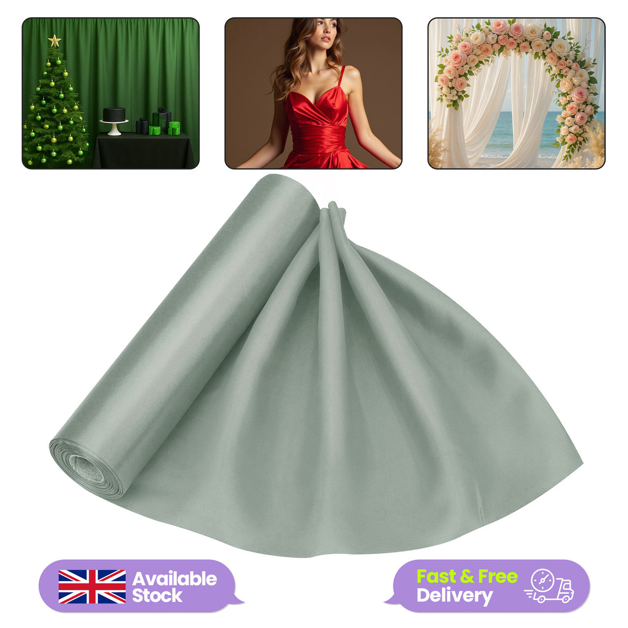 Satin Roll - Silver