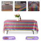 Sequin Rectangle Sparkly Tablecloth - Rainbow