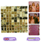 Square Sequin Wall Backdrop Panels - 30cm x 30cm - Gold