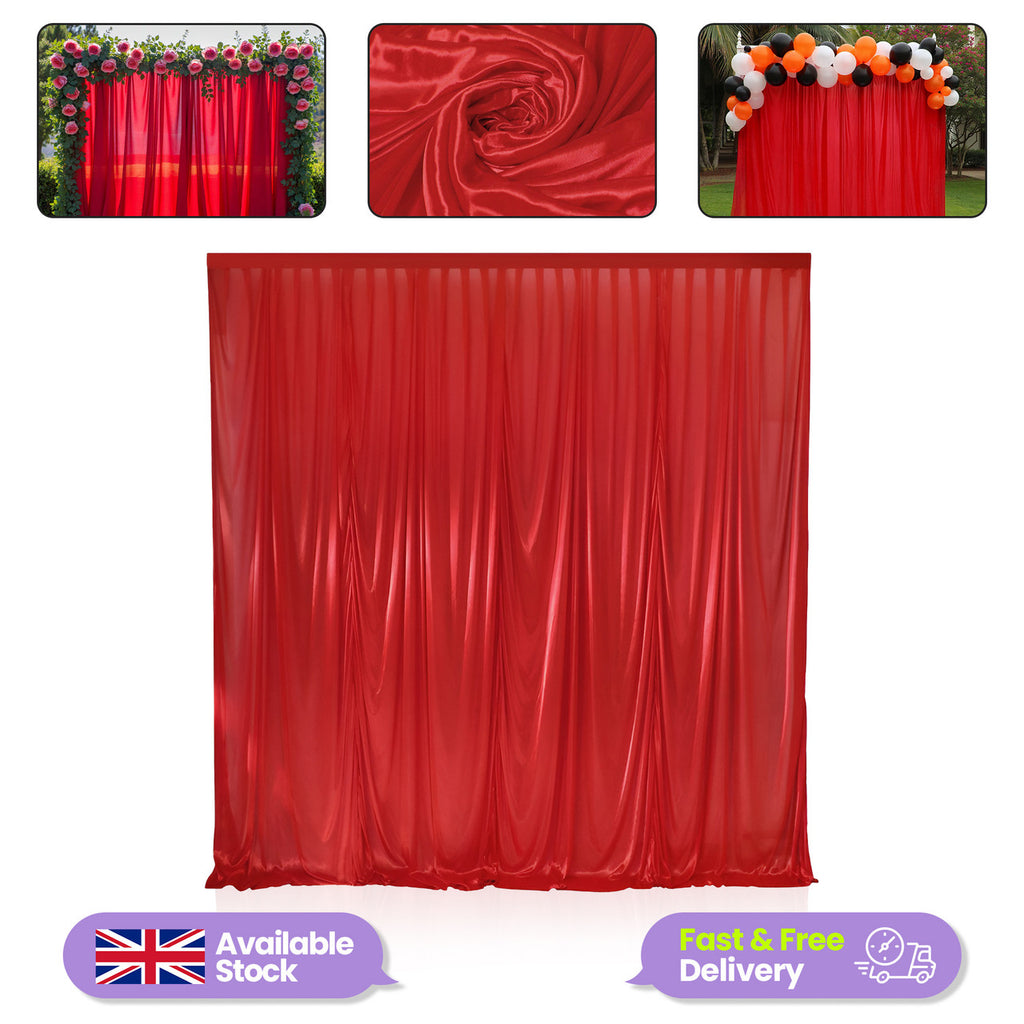 100GSM Ice Silk Photography Backdrop (No Swag) - Red