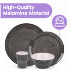 Grey Swirl Design Melamine BBQ and Party Set - 16pcs