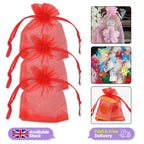 Organza Bags - 7cm x 9cm - 100pcs - Red