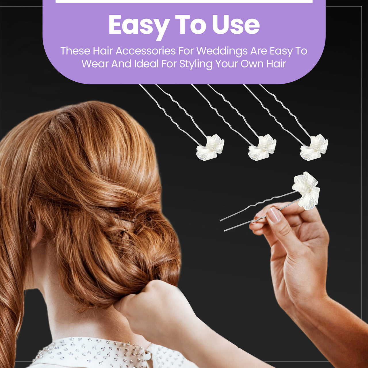 Wedding  Flower Hair Pins