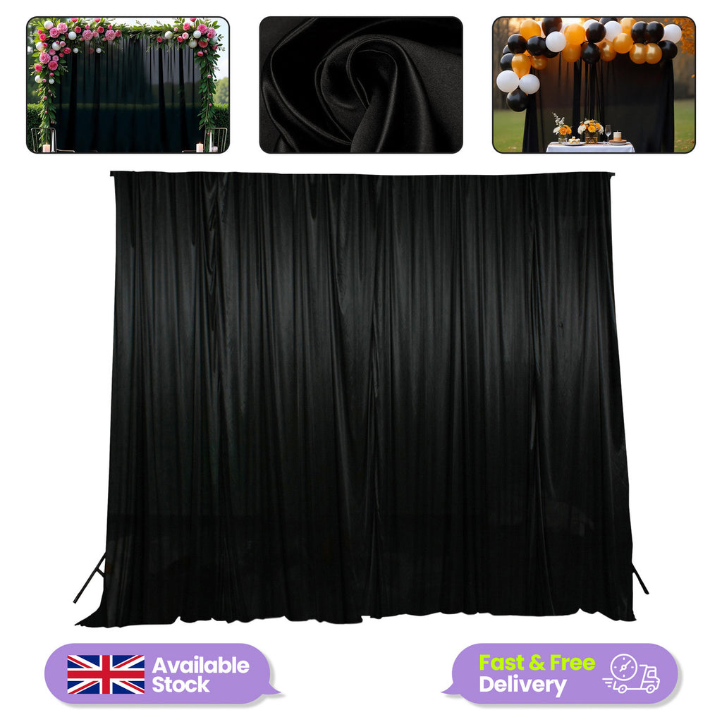 100GSM Ice Silk Photography Backdrop (No Swag) - Black